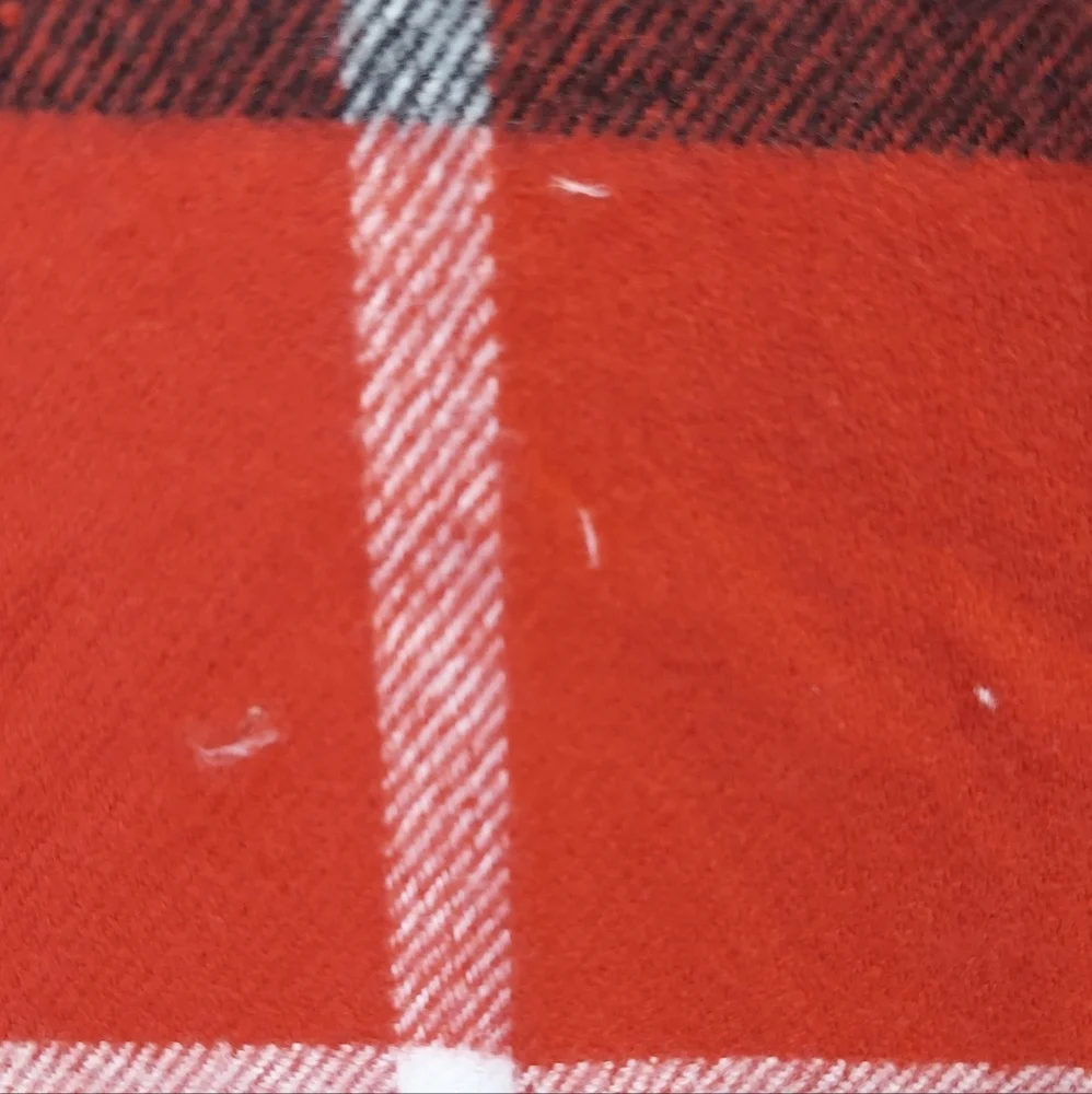 Cashmere Feel Red Plaid Scarf 100% Acrylic Soft Fringe Tartan Wrap Blanket NWT